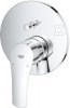 Bateria Eurosmart jednouchwytowa do obsługi dwóch wyjść wody, chrom, montaż ścienny podtynkowy, głowica Ceramiczna 46 mm, metalowa rozeta, metalowa dźwignia 24043003
